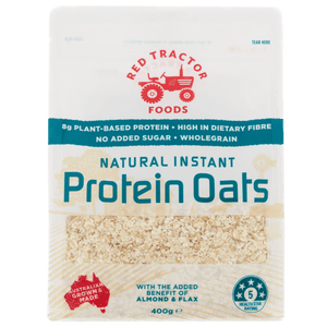 Red Tractor Natural Instant Protein Oats (400g) (Unit / Carton) - Mrs Free Singapore