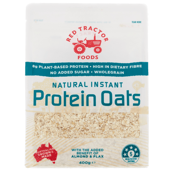 Red Tractor Natural Instant Protein Oats (400g) (Unit / Carton) - Mrs Free Singapore