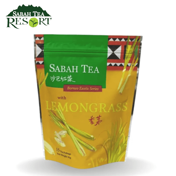 Sabah Tea Lemongrass (Borneo Exotic) Teabags 15 x 2g - Mrs Free Singapore